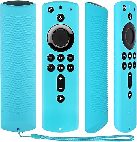 Miniatura 5 de Pinowu Funda para Fire TV Stick 4K compatible con la nueva cubierta de control remoto de voz Alexa de 2 generación (paquete de 2 turquesa y morado)