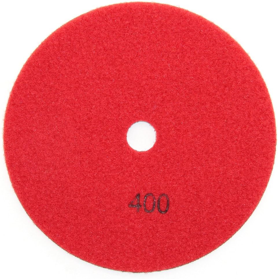 Premium Grade Diamond Dry Polishing Pads Tools for Marble Granite Stone (6 Inch, Grit 400, 10 Pcs Set)