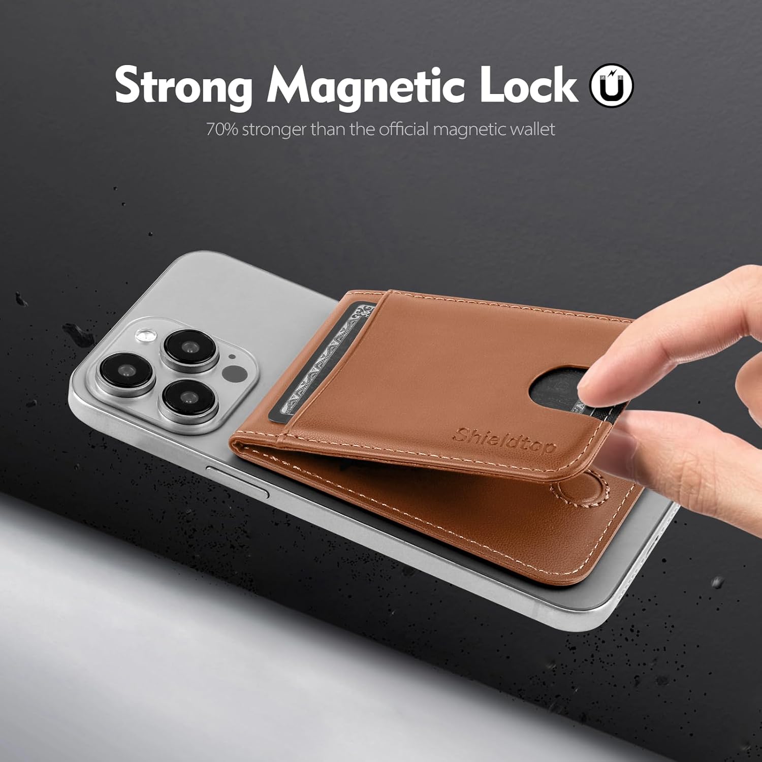 Compatible with Magsafe 2 in 1 Detachable iPhone 15 Pro Max Wallet Case with Card Holder Women Men,Magnetic PU Leather RFID Blocking Flip Kickstand Credit Slots,for Apple 15 ProMax,Brown - Image 7