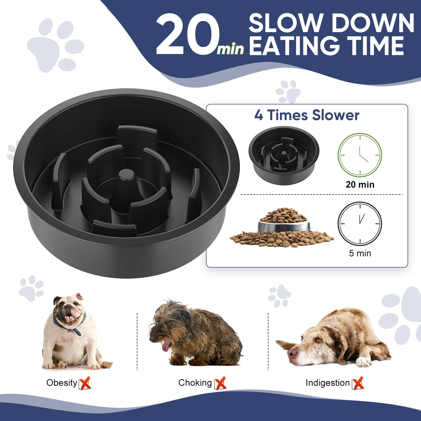XIAZ Elevated Dog Bowls Large Breed Raised Dogs Bowl Stand Large/Medium Sized Dog Slow Feeder Dogs Bowls Food Water Stands 5 Heights Adjustable 9/11/12/14in Pet Feeder Dish Station - image 5