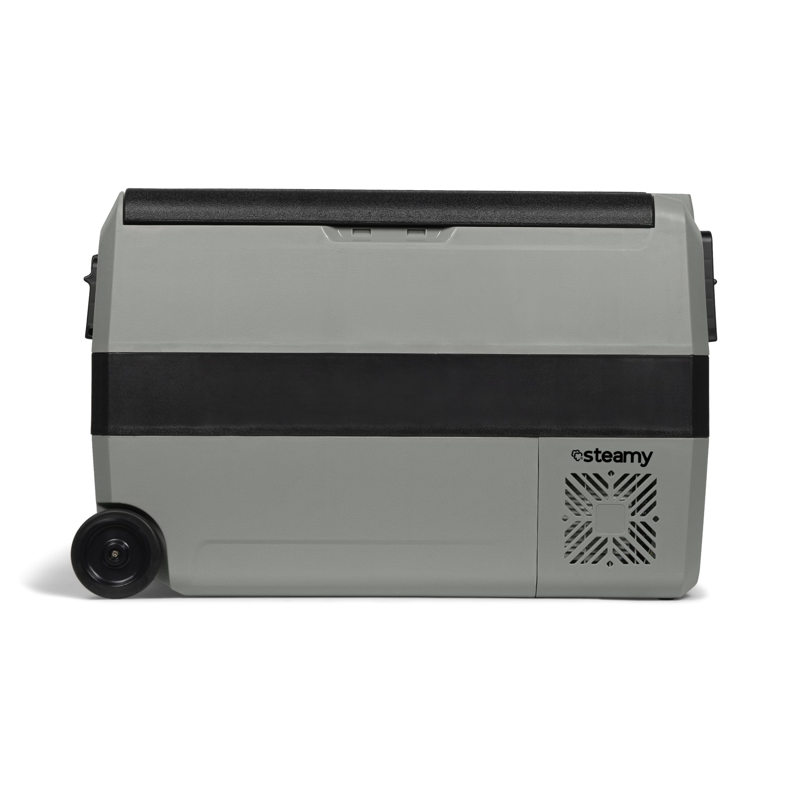 Steamy-E Dual Zone 50 Roller, Glacière à compresseur électrique avec roulettes, 44 litres, 12 V/230 V, pour Refroidir et Congeler, idéale pour Le Camping