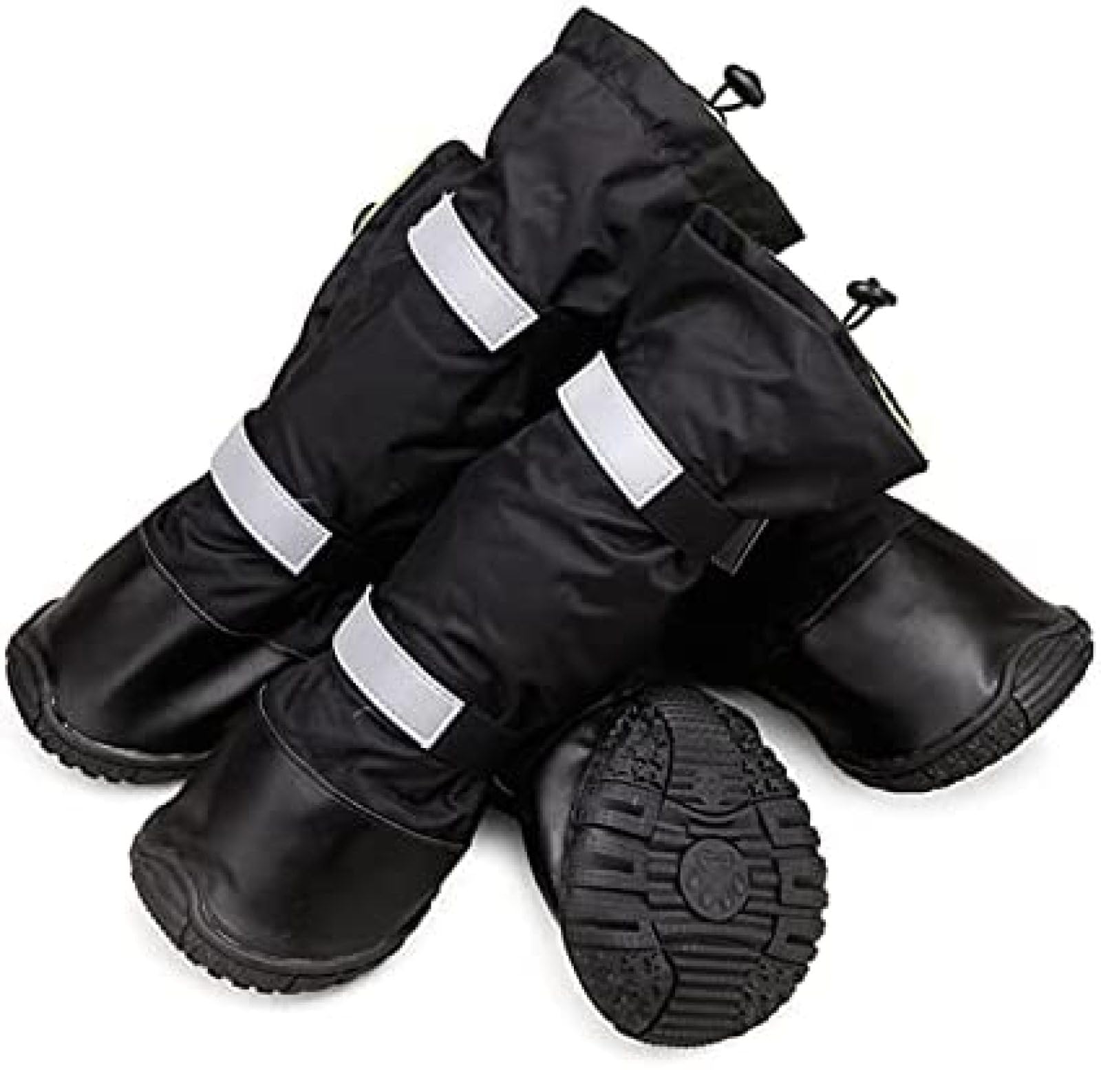 Chaussures pour Chiens De Taille Moyenne Imperméables Bottes d'hiver en Plein Air Chaussons pour Chiens Chauds Longs Antidérapants Chaussures De Pluie Chien Durable,Noir,L 80,Constructive23