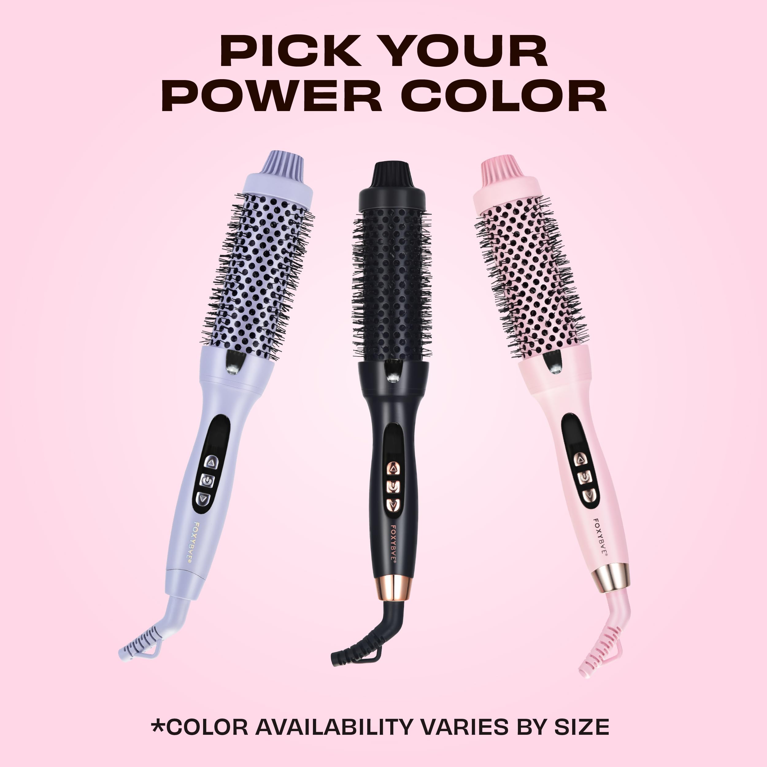 FoxyBae Hot Round Brush Hottie Hot Ceramic Hairbrush 1.5