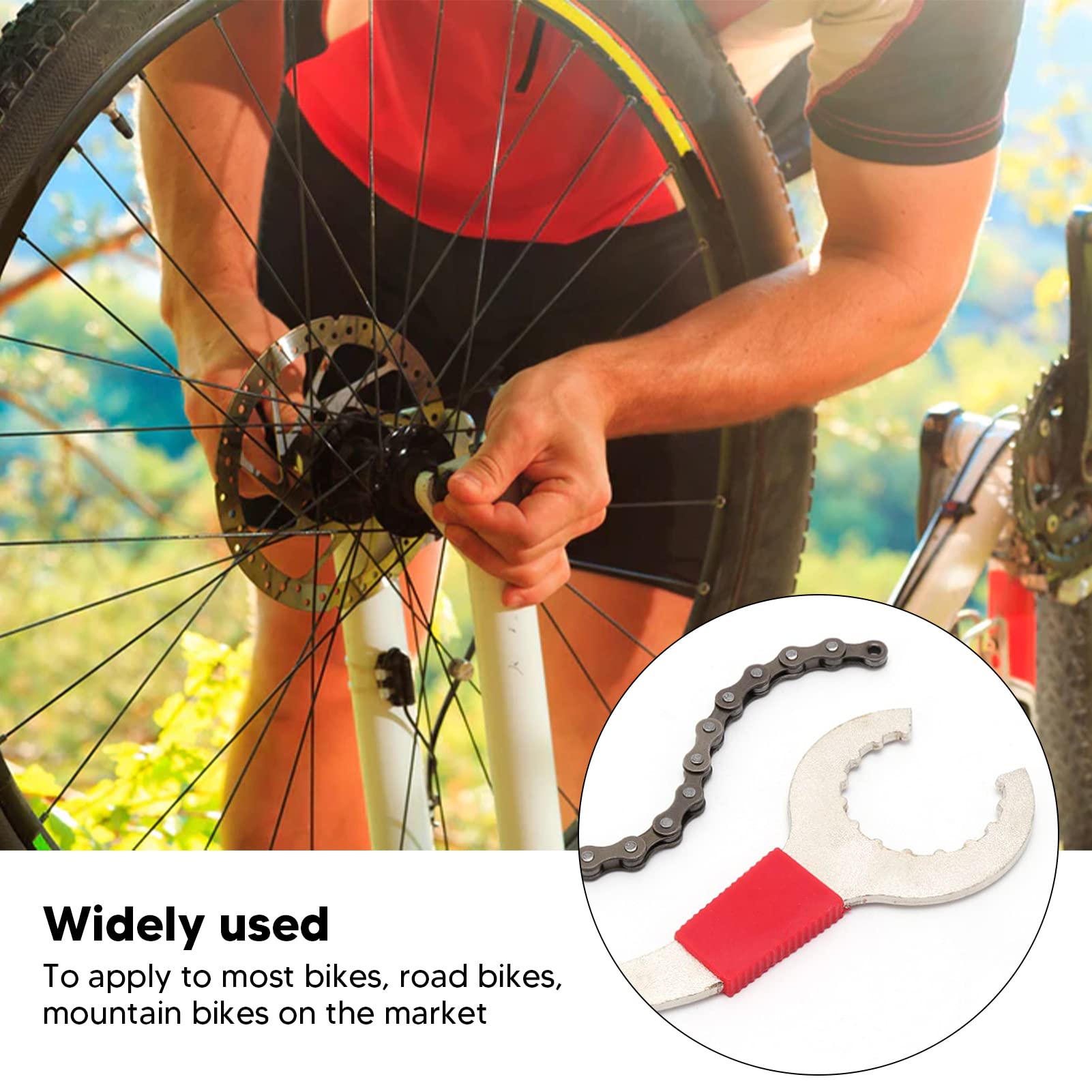 9 szt. Zestaw Narzędzi do Naprawy Rowerów Suport Korba Freewheel Remover Klucz Zestaw Szczypiec do łańcucha Rowerowego