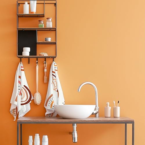 Miniatura 5 de Juego de 2 toallas de baño de mano para baño, bohemio, arcoíris, sol, colorido, toalla de ducha, absorbente de agua, microfibra suave, toalla