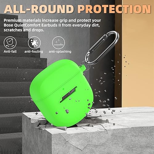 Miniatura 18 de Funda para auriculares Bose QuietComfort II (2022) y nueva funda Bose QuietComfort Ultra (2023), funda protectora de silicona WOFRO para auriculares