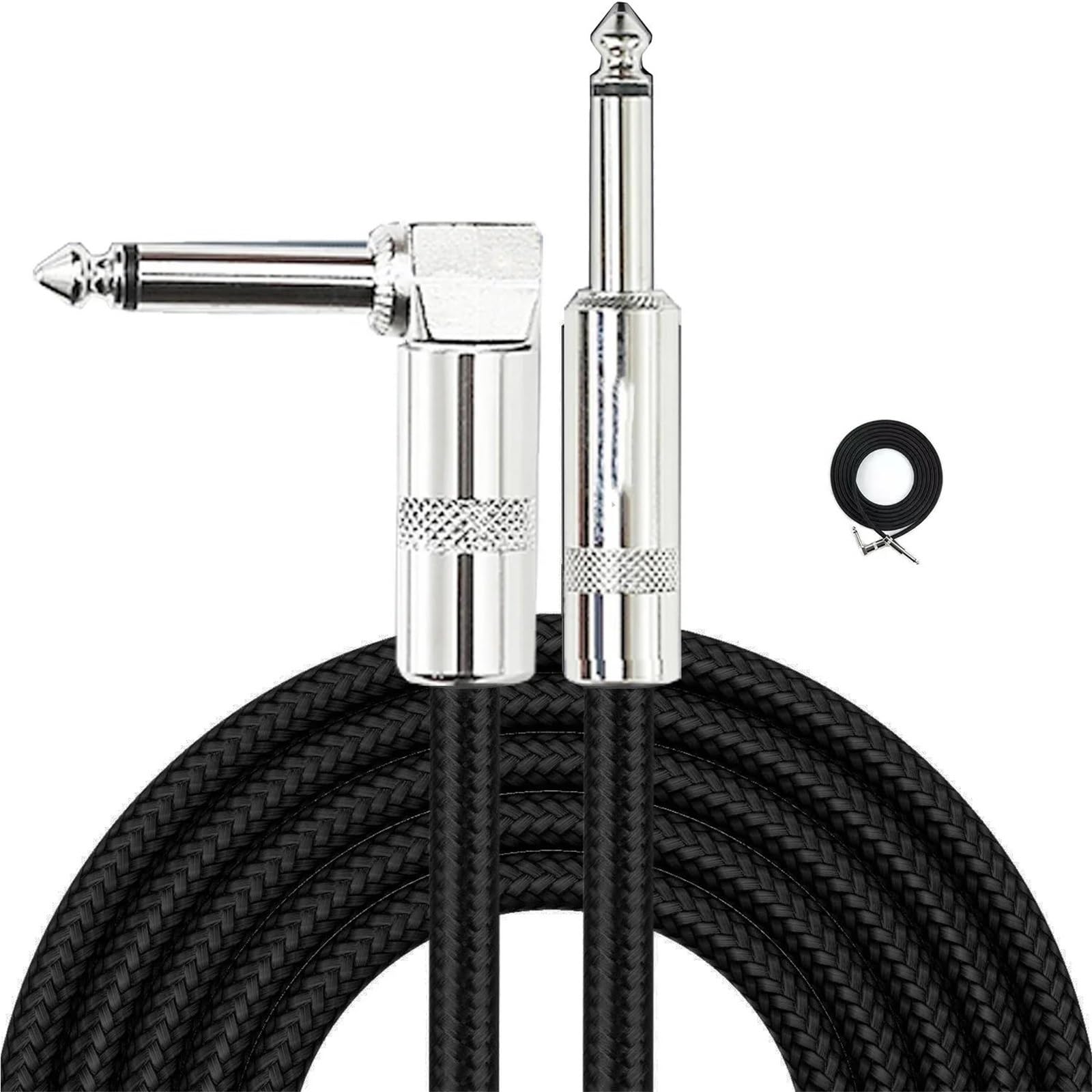 Kabel Do Gitary Pleciony Kabel Wyjściowy Gitarowy 6,5 Mm Mono Bass Do Skrzynki Elektrycznej