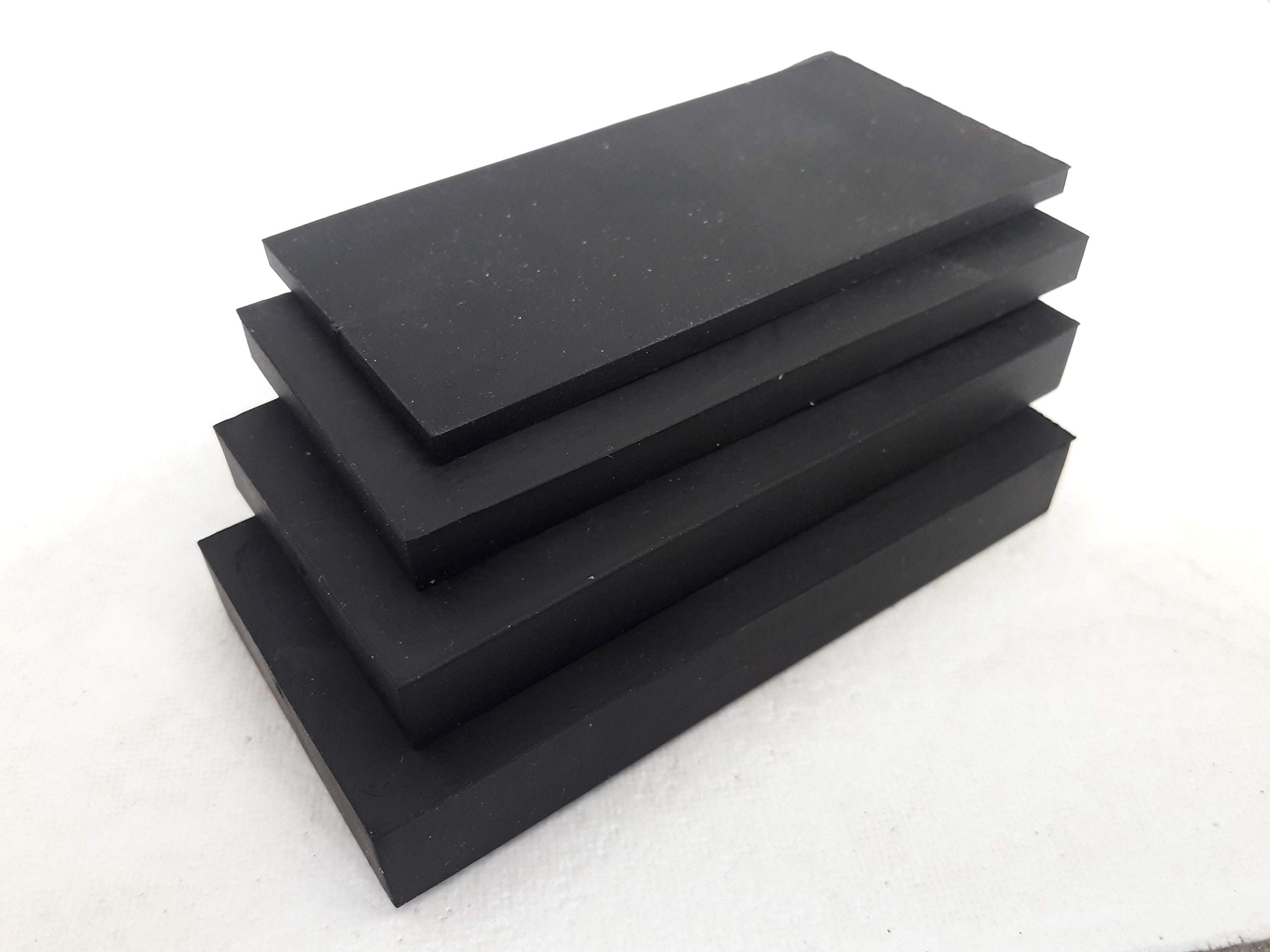 5 Stück 4x8cm 40x80mm Gummiblock/Gummiplättchen 10mm Stärke