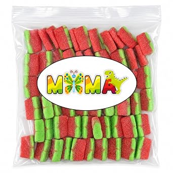 MiMa MiMa Assorted Gummy Candy - Fruity, Chewy Candy in Fun Shapes - Holiday Candy for Christmas Gifts & Stocking Stuffers - Watermelon Slices 1lb
