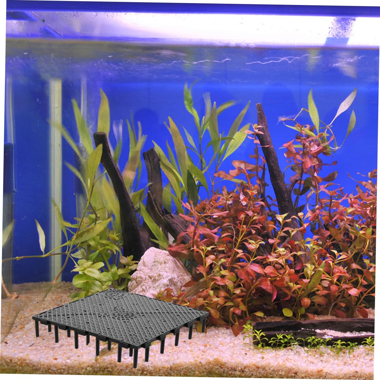 BESPORTBLE 12 Stück Aquariumfilterboden aus Pp Schwarze Isolationsplatten zur Unterteilung und Abdeckung für Zuchtbecken bei Aufzucht von Jungfischen