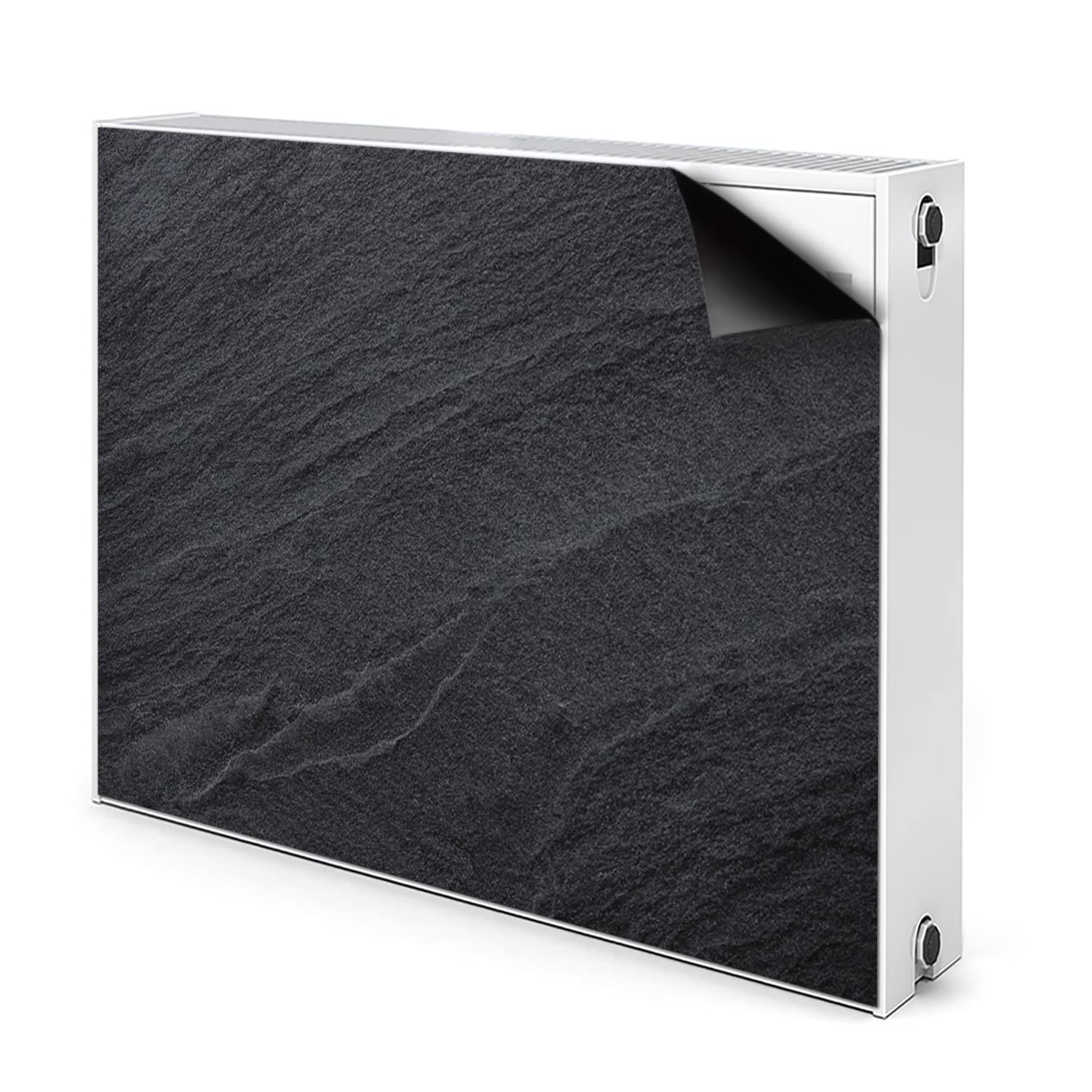 Cache radiateur magnétique isolant et décoratif gris Decormat 80x60cm amovible