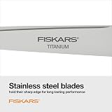Fiskars Everyday Softgrip tytanowe modne nożyczki (20 cm) – 2 szt. – Paproć leśna