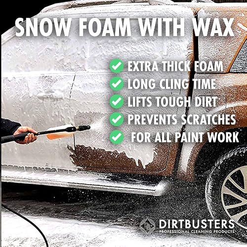 Dirtbusters – Shampooing moussant nettoyant au pH neutre parfum vanille pour nettoyage professionnel de voiture,snow foam 5 L - 4