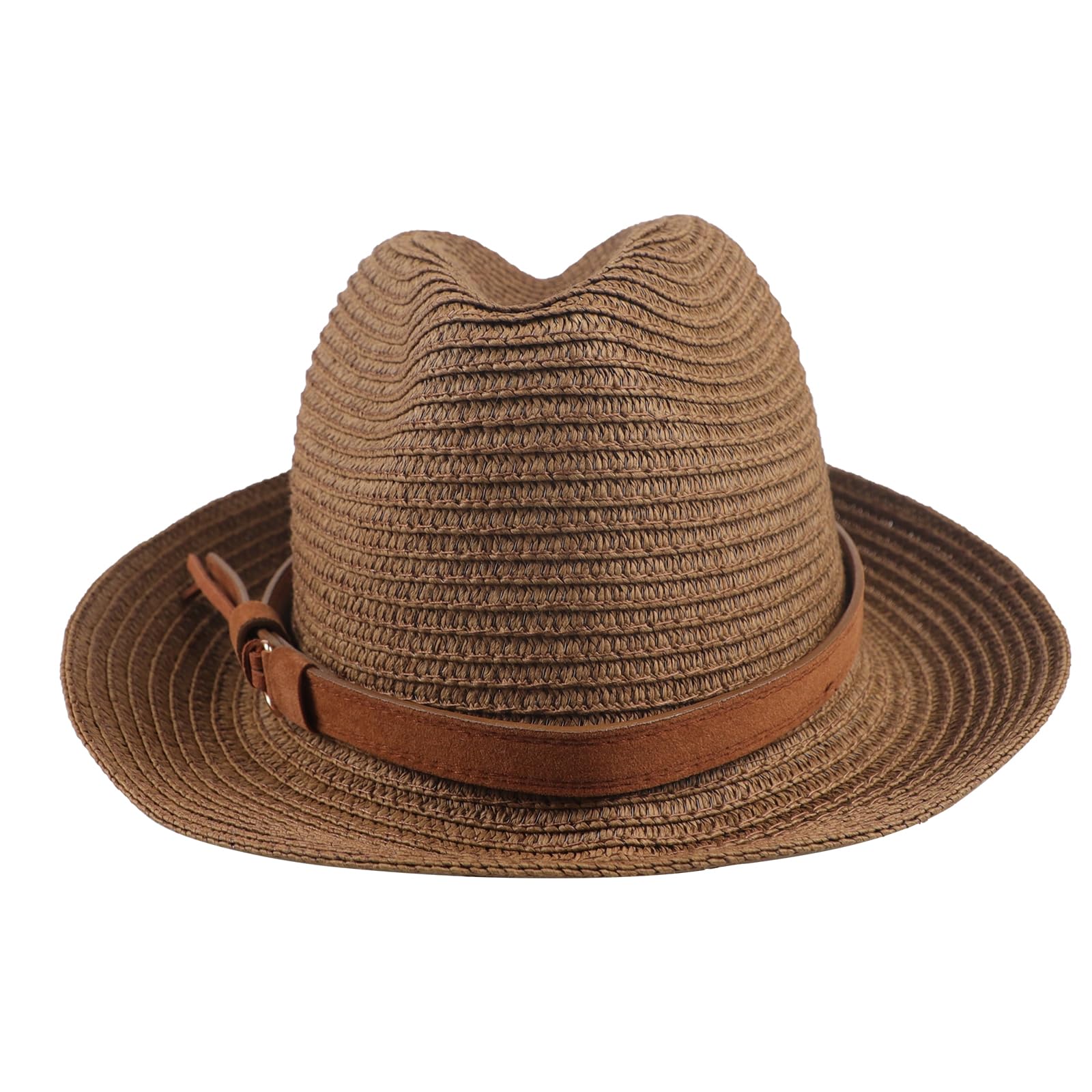 Strohhut Herren Panamahut Cowboyhut Stroh Sommerhut Westernhut Faltbarer Panamahut mit Kinnriemen Breite Krempe Sonnenhut Anti-UV Sonnenschutz Strandhut Sommerhut Strohkappe