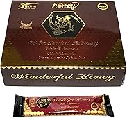 RE-BORN Wonderful Rhino Organic Honey for Men with Natural Jelly Bee Pollen & 100% Pure Mixed Herbals (Pack of 12)