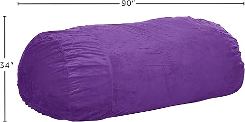 Miniatura 137 de Chill Sack Silla de puf, tumbona de 6 pies, microgamuza azul marino - solo funda Microsuede,Microsuede - Negro - Solo funda,Microsuede - Camel -