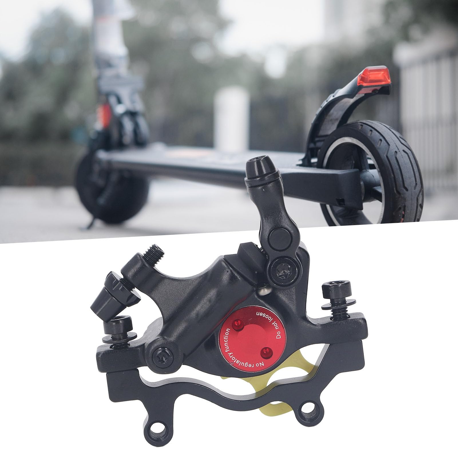 RiToEasysports Electric Scooter Brake Disc Kit, 120mm Oil Brake Conversion Base Mechanical Brake Disc Brake Caliper Kit for M365 Pro Pro 2 (Bent)