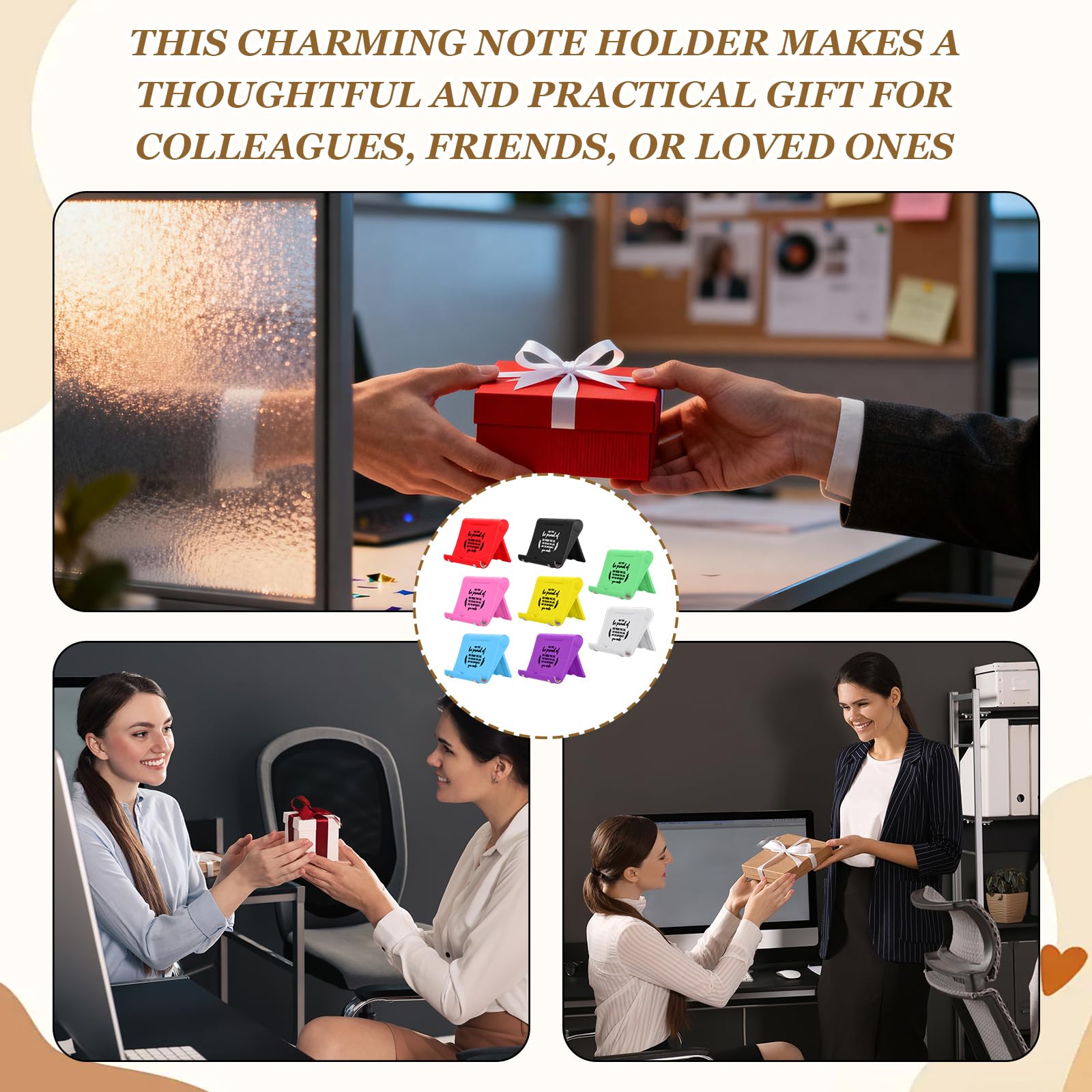 Qunclay 48 pezzi regalo di apprezzamento per i dipendenti, supporto per telefono cellulare da scrivania, supporto motivazionale per tablet, regalo di ringraziamento per squadra, ufficio, colleghi
