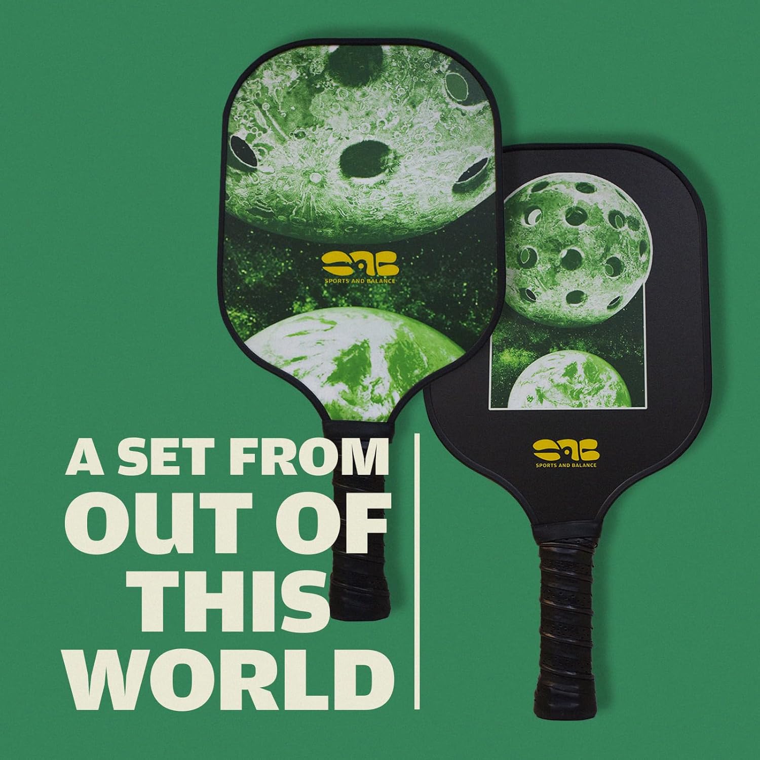 Pickleball Set – Fiberglass Paddles for Adults & Kids, Balls & Bag – Starter Kit for Families & Beginners, Gift Ready – Ideal for Schools, Clubs & Corporate Events – SAB Sports and Balance