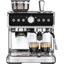 Machine &agrave; expresso EUHOMY avec broyeur, cafeti&egrave;re &agrave; expresso professionnelle de 20 bars pour la maison, avec mousseur &agrave; lait pour le latte, le cappuccino et le barista