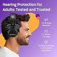 Vista 2 de Vanderfields Auriculares de Protección Auditiva - 26dB - Protección Auditiva para Tiro de Rango - Orejeras con Cancelación de Ruido para Adultos