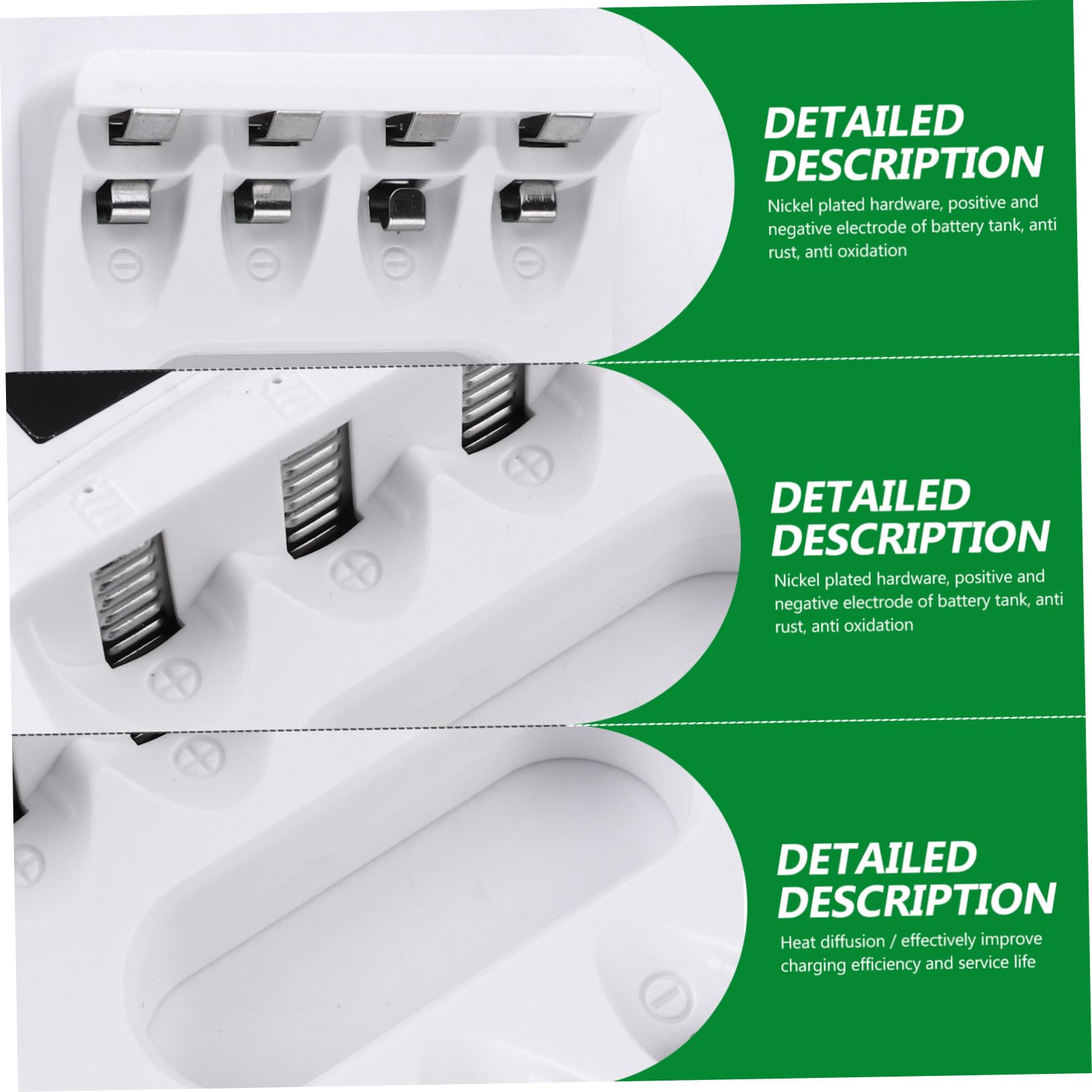 jojofuny 2piezas Cargador De Baterías Recargables LCD De Bays Cargador USB Pantalla Inteligente para Baterías AA AAA Detención Automática y Estado De Carga Individual