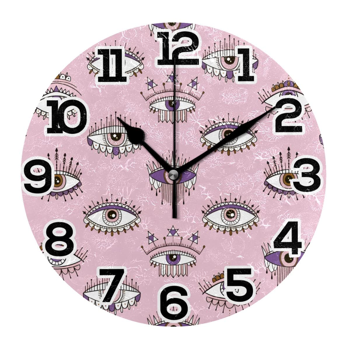 Horloge murale ronde sans tic-tac éliminant les bruits pour le bureau