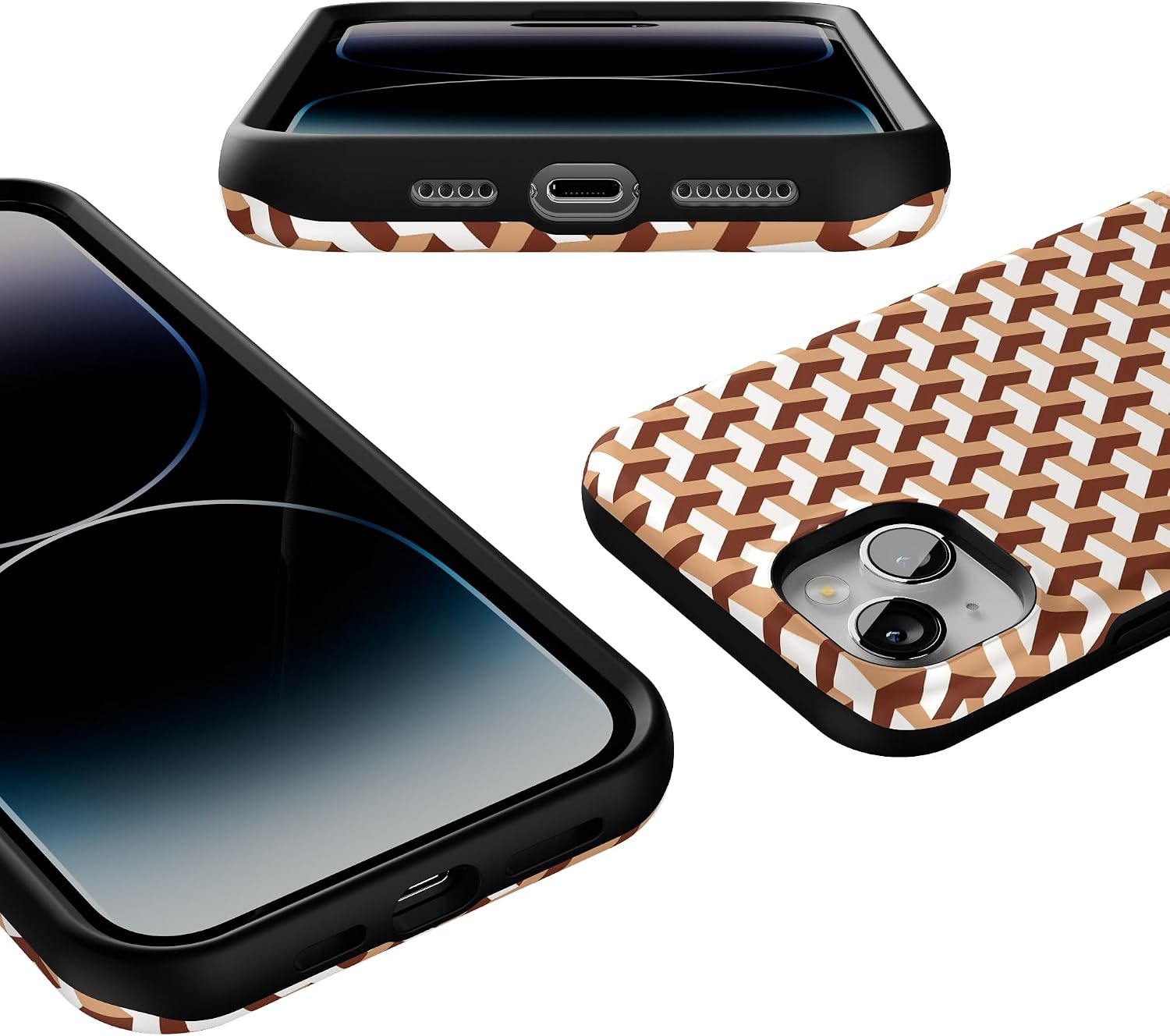 Casely iPhone 14 Plus Case | Step It Up | Abstract Geo | Bold Protective Design | MagSafe Compatible Design