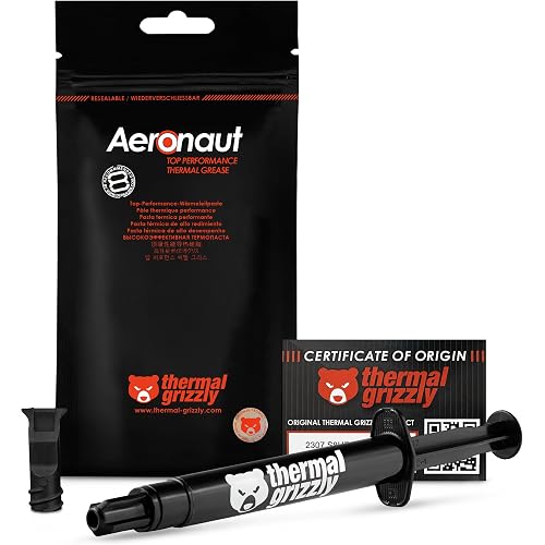 Thermal Grizzly Aeronaut - 3.9 Gram/1.5 ml - High Performance Thermal Paste - Ideal Entry Level Thermal Grease - Compatible with Most Cooling Solutions CPU/GPU/PS4/PS5/Xbox