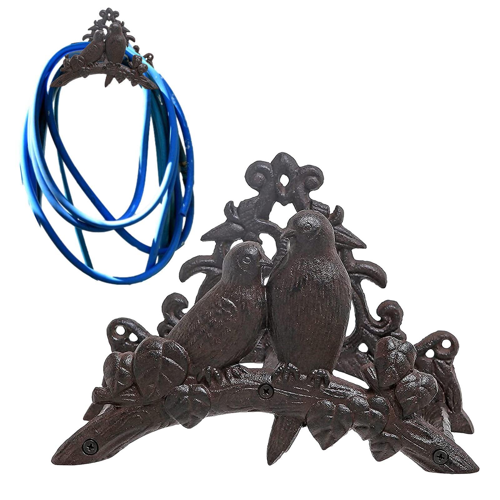 Tuyau d'arrosage en fonte suspendu - Support de rangement mural pour cour et jardin