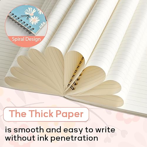 Miniatura 5 de Paquete de 8 cuadernos en espiral A5 de 8.3 x 5.7 pulgadas, cuaderno de espiral con rayas universitarias, 100 páginas50 hojas, cuadernos