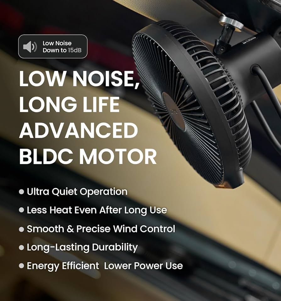 Amazon.com: Claymore V1040 Black Rechargeable Portable Fan