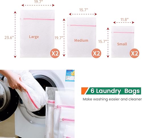 Miniatura 6 de Paylesshere Cesta de lavandería tejida a mano 90L110L cesta plegable de ratán con tapa, 2 bolsas extraíbles y 6 bolsas de lavandería, cesta de ropa