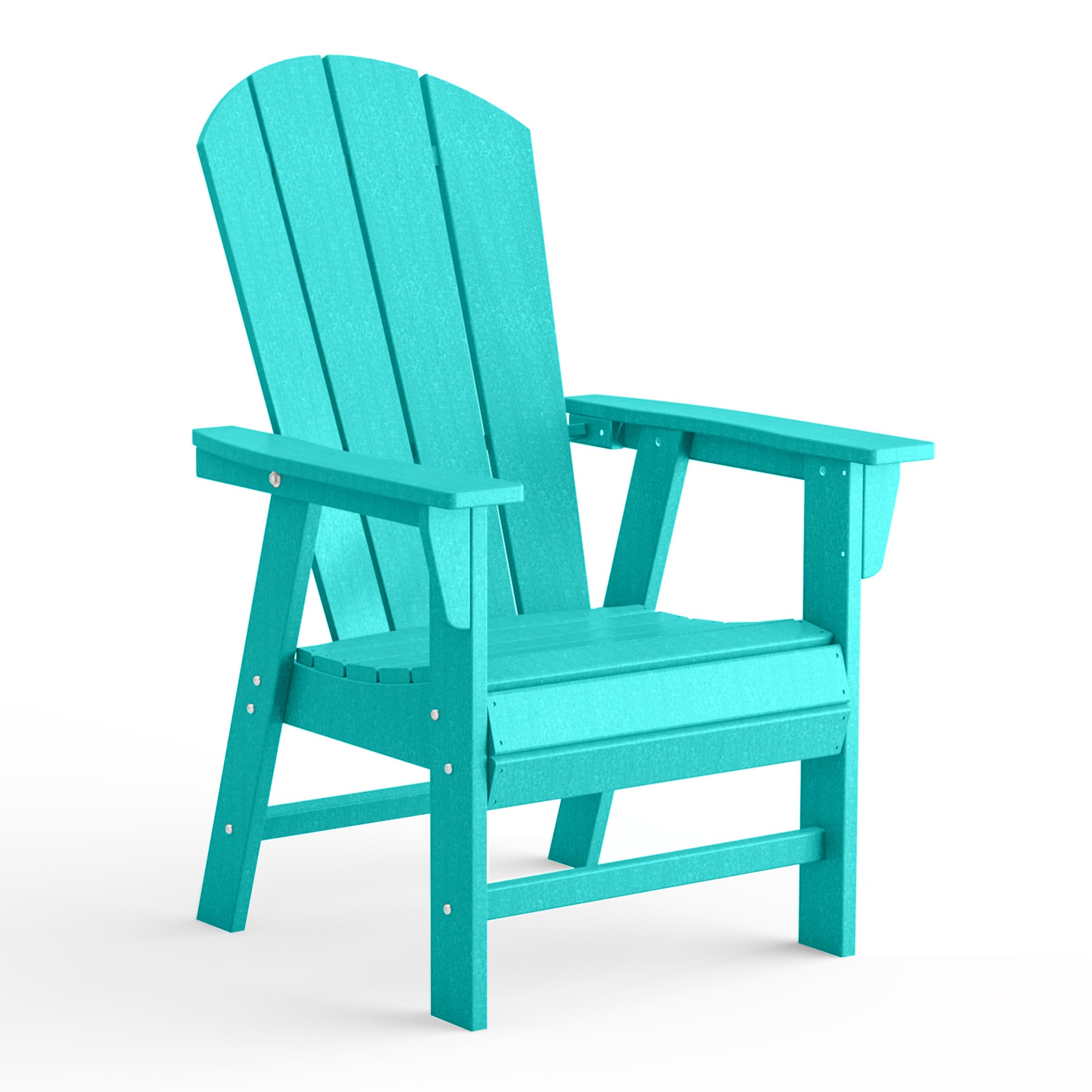 Costaelm Outdoor Fire Pit Chair, Patio hdpe Balcony Pool Adirondack Chair, Modern Front Porch Backyard Chair, Garden Resin Lounge Chair for Outside,