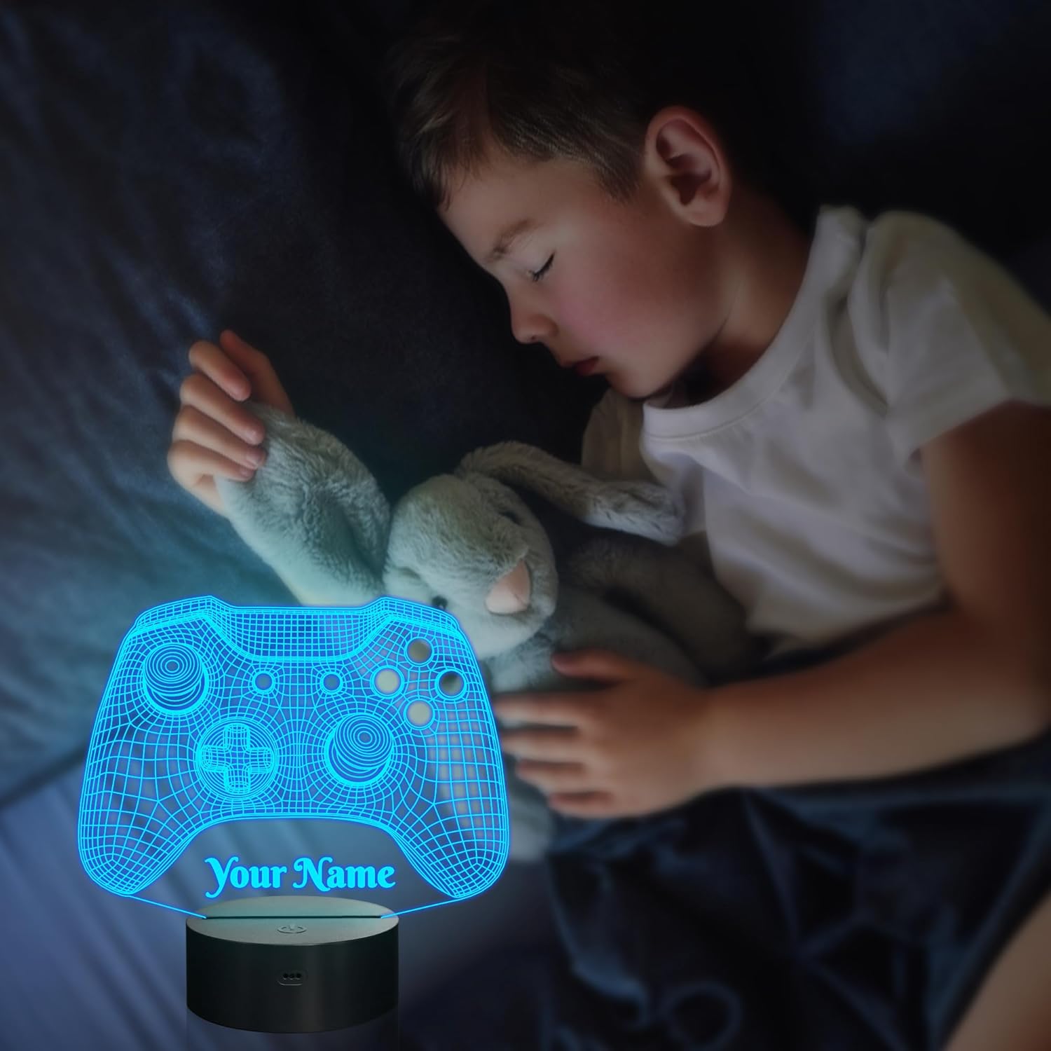 Attivolife Personalized 3D Game Theme Night Light, Table Desk Lamp Engraved Name Letter, Multicolor Custom LED Best Home Decor Birthday Christmas Gifts Toys for Boys Girls Kids