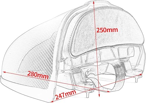 Miniatura 3 de Caja superior para asiento trasero de motocicleta, caja de almacenamiento de equipaje, funda superior para maletero de asiento para B-MW R Nine T R