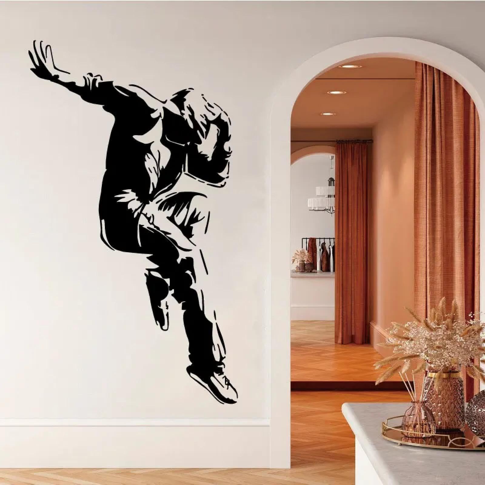 Vinilos decorativos de danza urbana para habitaciones de adolescentes y escuelas