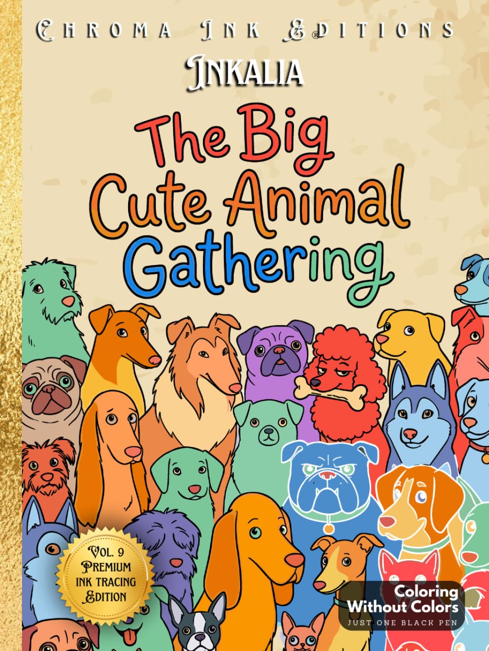 Livre coloriage anti-stress animaux aux contours épais faciles
