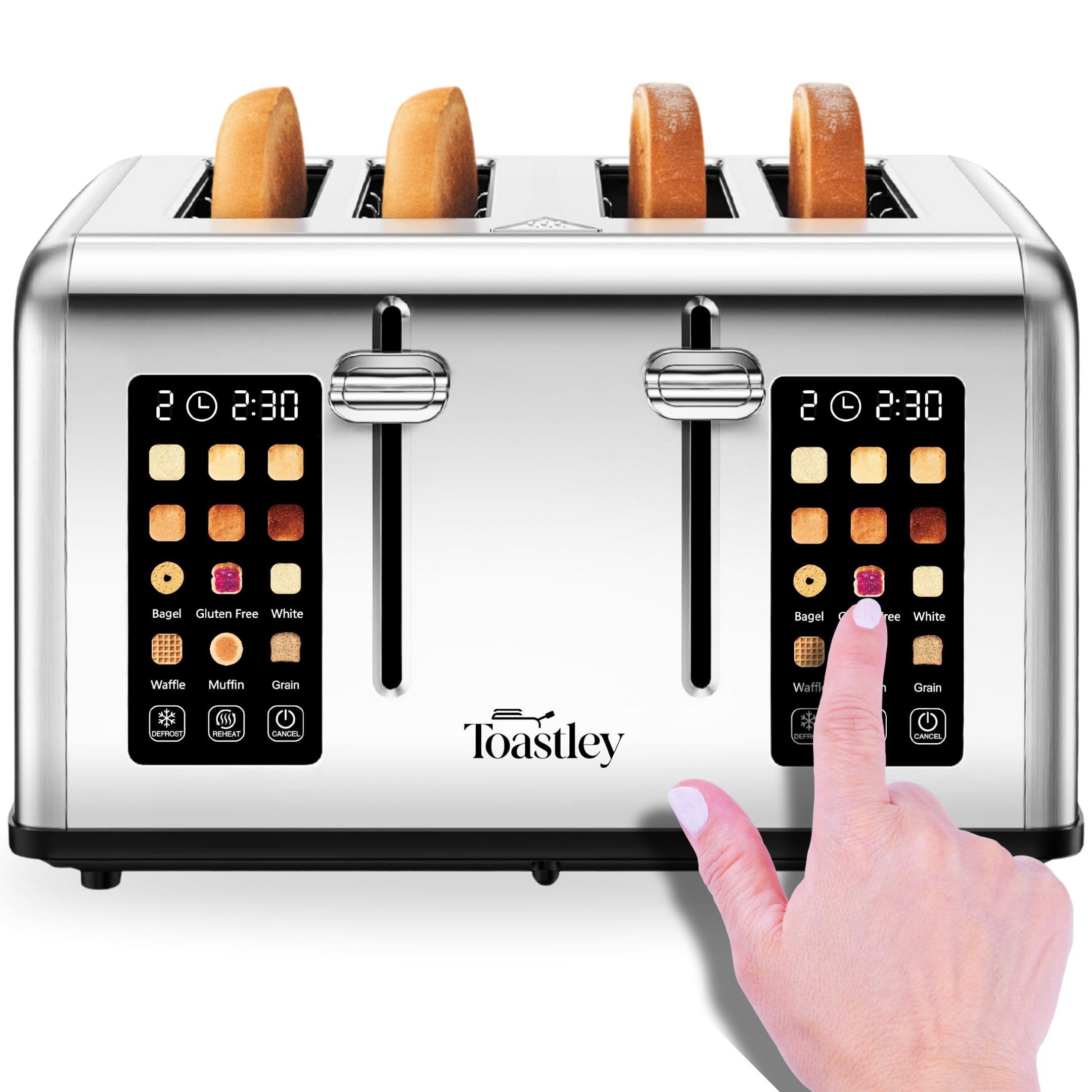 George Home Asda Black And Gold Toaster Stainless Steel Asda Heart