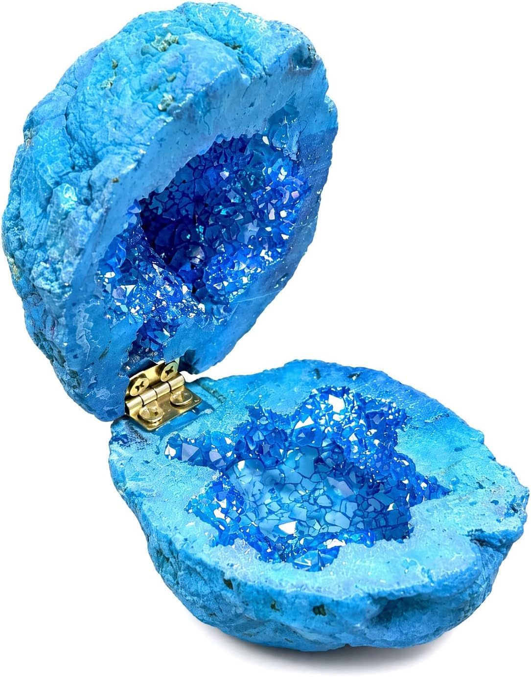 Natural Healing Geode Ring Box, Unique Crystal Jewelry Box for Wedding Gift