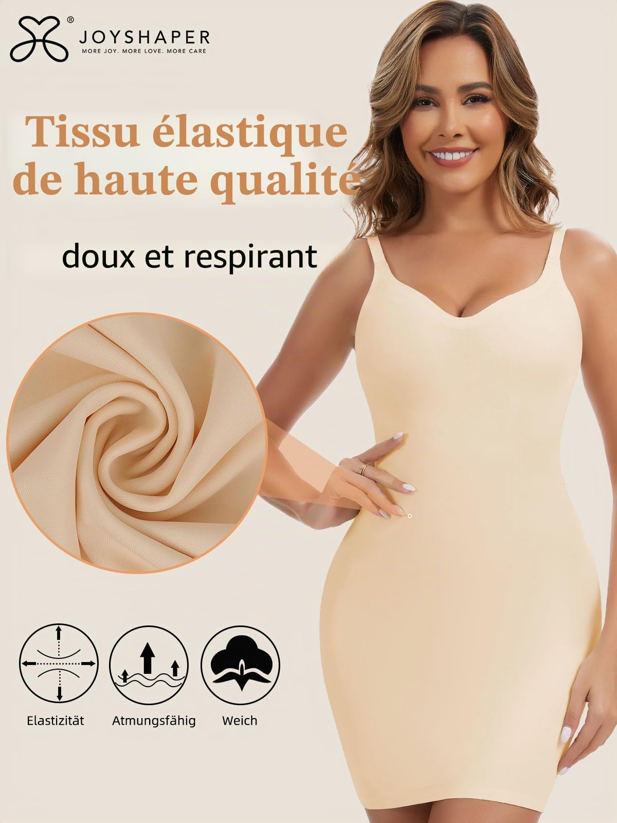 Joyshaper Robes Sculptantes Femme Robe Moulante Amincissante Shapewear Straps à Spaghetti