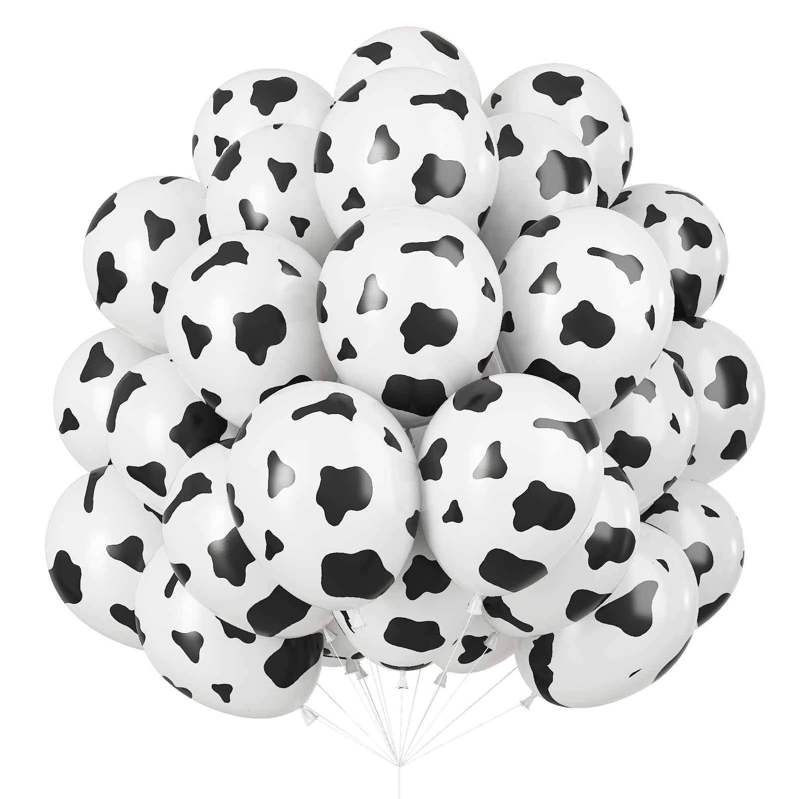 Cow Print Balloons, 30 Pieces Cute Cow Latex Balloons for , Black White Western Cowboy Cowgirl Balloons for Farm Theme First Rodeo Birthday Baby Shower decor Supplies