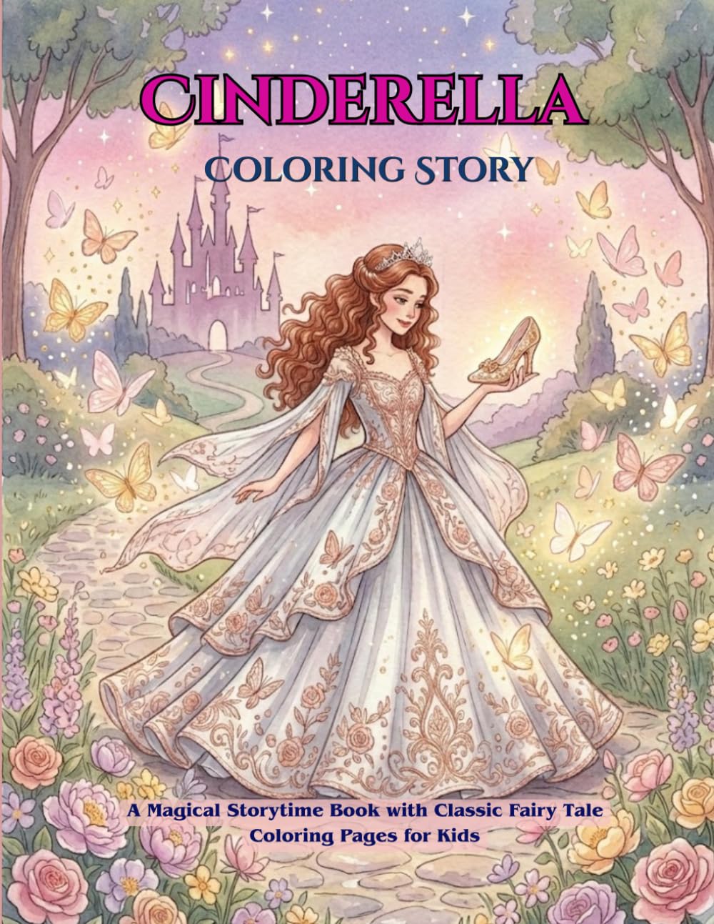 Cinderella Coloring Story: A Magical Storytime Book with Classic Fairy Tale Coloring Pages for Kids