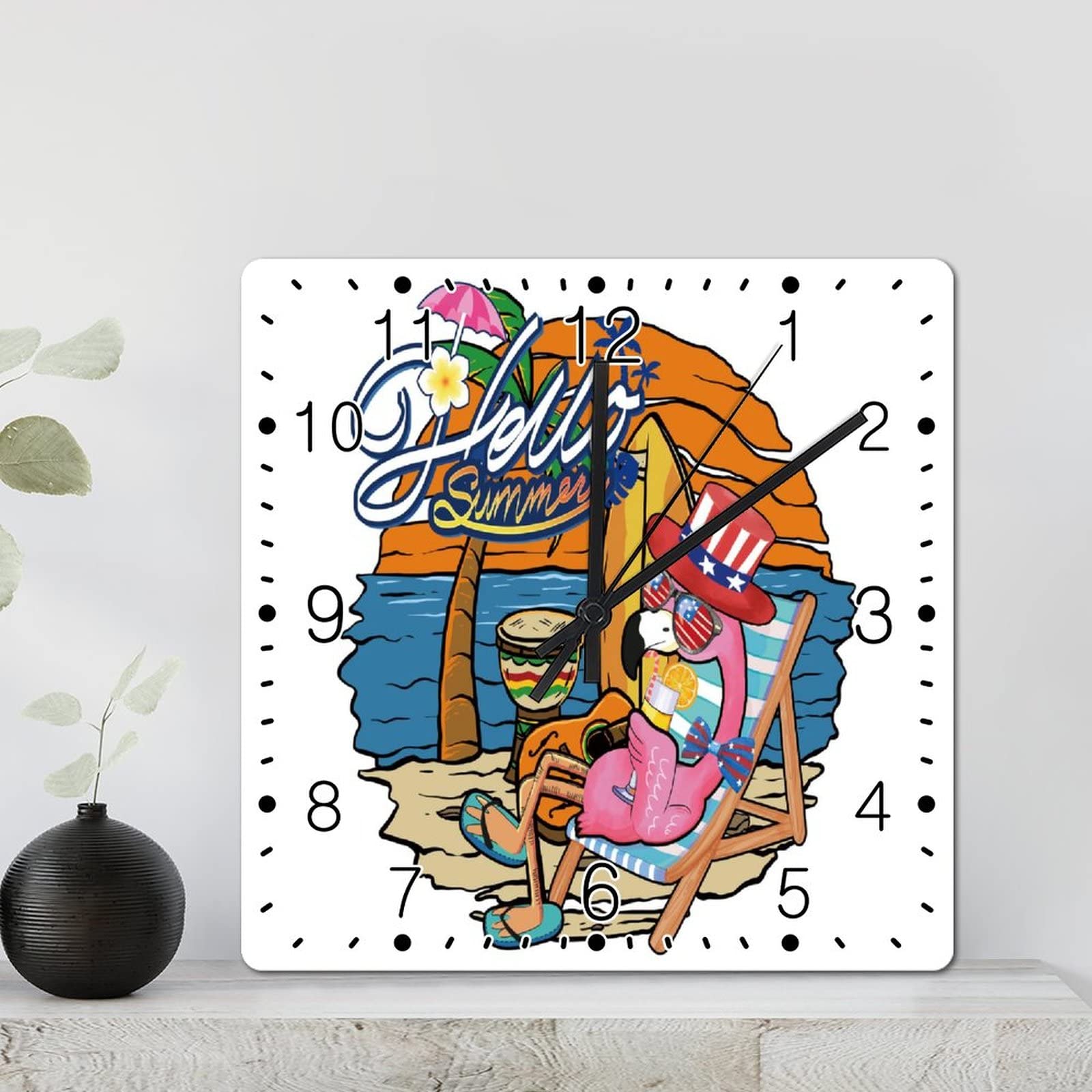 Horloge murale rétro aquarelle idée cadeau pendaison de crémaillère maison