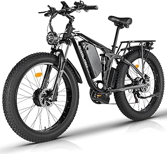 Smlro V3 Plus Electric Bicycle 2000W Dual Motor Ebike 48V 22.4Ah Mountain Snow E Bike 35MPH Electric Bicycle 26" Fat Tire 7 Speed MTB for Trail Riding Excursion Commute