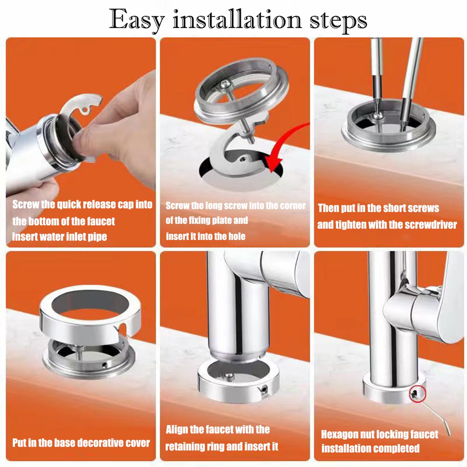 Base di Fissaggio Rubinetto,Supporto Universale per Miscelatore,Kit di Installazione per Rubinetto - Facile da Montare,Resistente e Antiscivolo,Compatibile con Rubinetti a Acqua Calda e Fredda