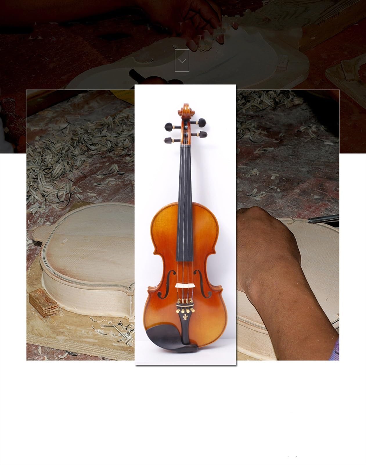 Violine Spielgeige Antik Matt Geige Für Anfänger 1/4 1/2 3/4 4/4 1/8(3/4)