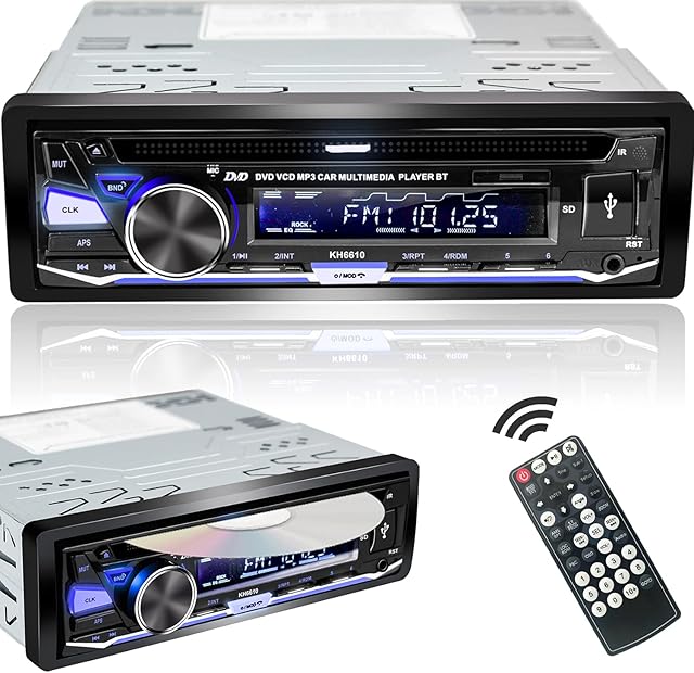 Alondy 1 DIN 12V Car Stereo Headunit CD DVD Player Radio Bluetooth / MP3 / USB /SD/ AUX / FM