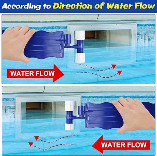 Miniatura 2 de Protector de desnatador de desechos de plástico, desnatador de hojas de piscina manos libres, funciona con la mayoría de los sistemas de skimmer en