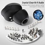 2026 Sleep Earbuds Bluetooth 5.4 in Ear Smart Touch Screen Ear Buds, 48H Playtime Mini Sleep Headphones Small Design for Side Sleepers, 5 EQ Modes, Crystal-Clear Calls, IPX7 Waterproof Earphones Black
